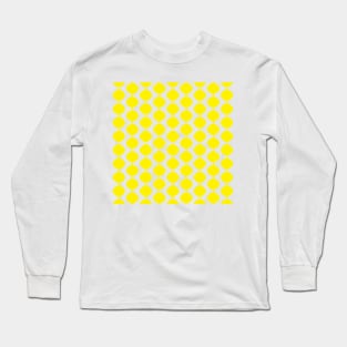 Mid Century Modern Retro 60s Waves Pattern  (Yellow Pure) Long Sleeve T-Shirt